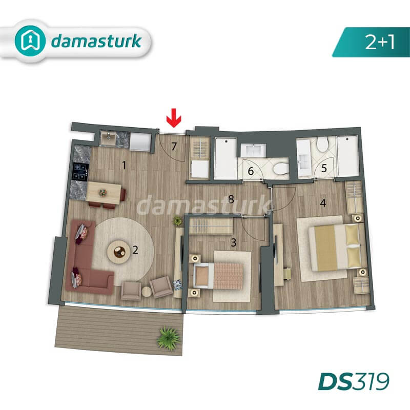 شقق للبيع في تركيا - المجمع  DS319 || شركة داماس تورك العقارية  02