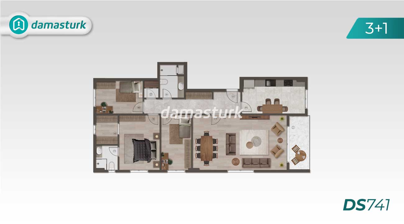 Apartments for sale in Başakşehir - Istanbul DS741 | damasturk Real Estate 05