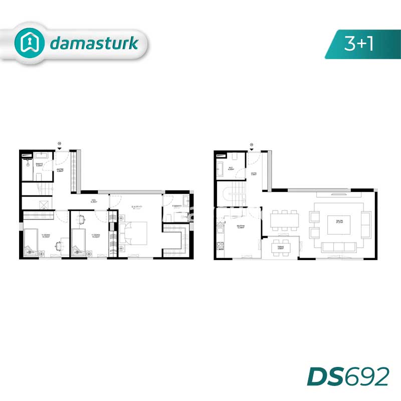 Luxury apartments for sale in Kadıkoy - Istanbul DS692 | damasturk Real Estate 03