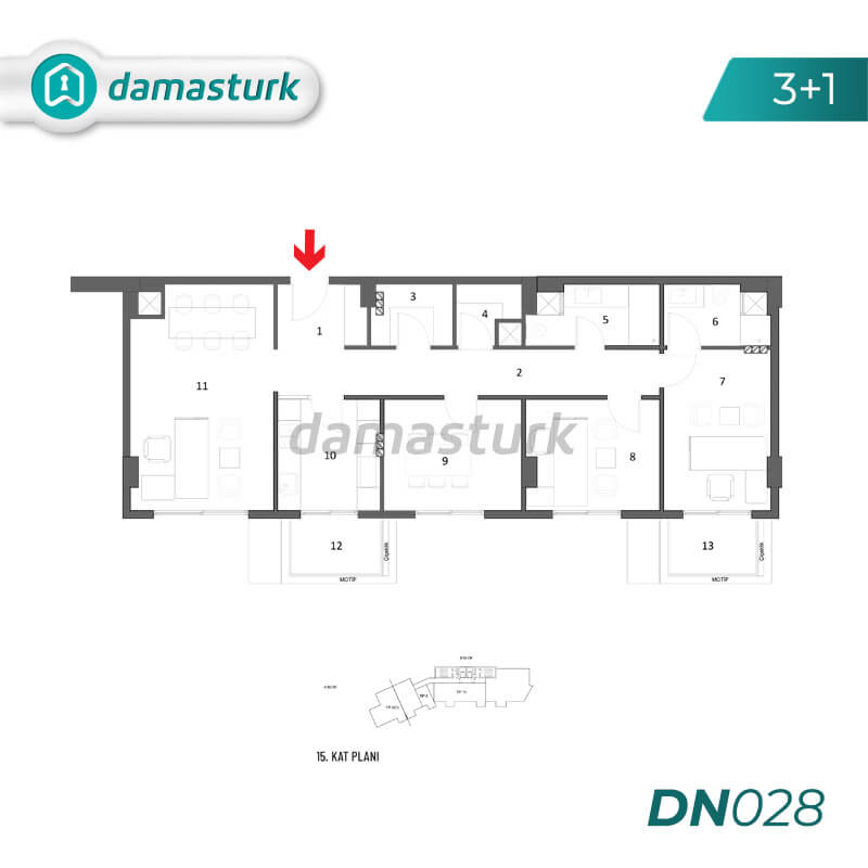 Apartments for sale in Antalya Turkey - complex DN028 || damasturk Real Estate Company 04