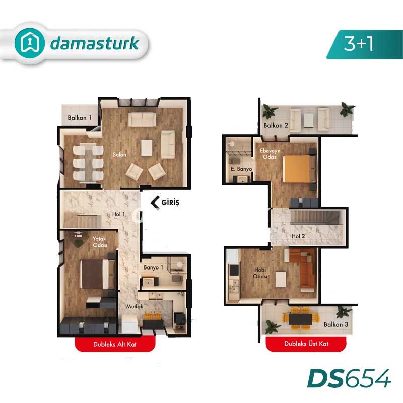 آپارتمان برای فروش در باکرکوی - استانبول DS654 | املاک داماستورک 02