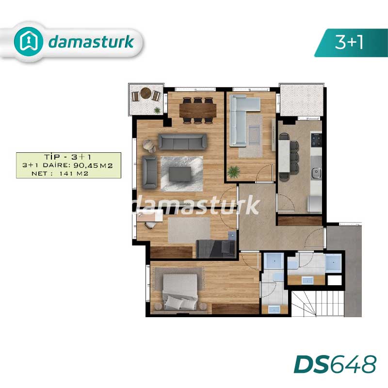 Appartements à vendre à Beylikdüzü - Istanbul DS648 | DAMAS TÜRK Immobilier 02