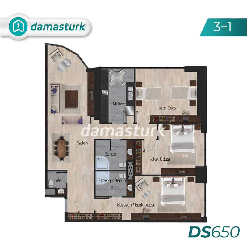آپارتمان برای فروش در اسنیورت - استانبول DS650 | املاک داماستورک 04