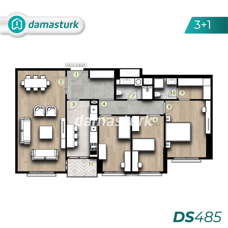 Real estate for sale in Beylikdüzü - Istanbul DS485 | damasturk Real Estate 02