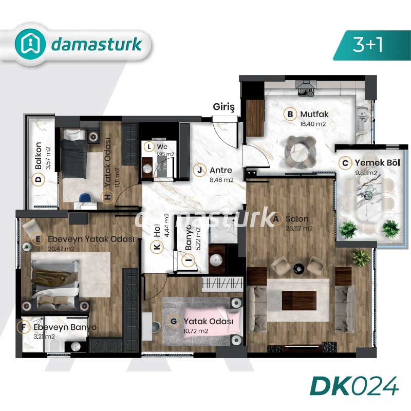 Appartements à vendre à Izmit - Kocaeli DK024 | DAMAS TÜRK Immobilier 01