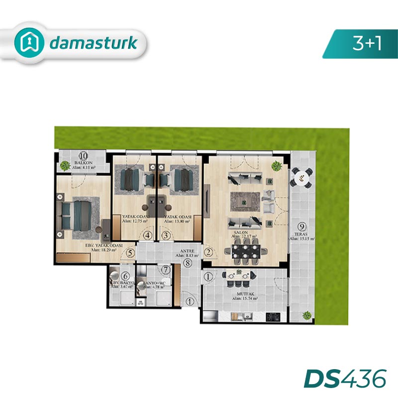 Apartments for sale in Büyükçekmece - Istanbul DS436 | damasturk Real Estate 02