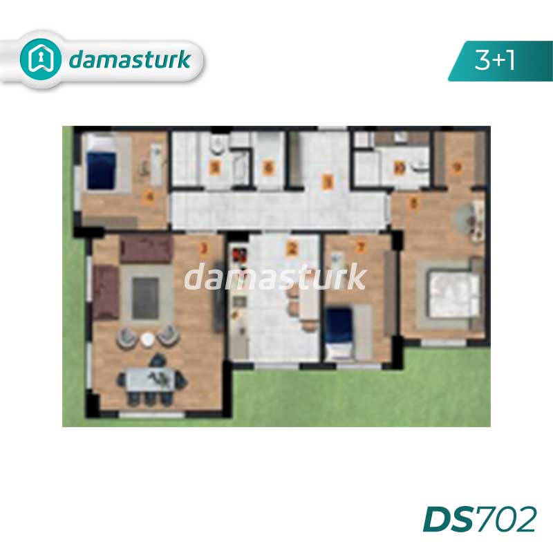آپارتمان برای فروش در بيليك دوزو - استانبول DS702 | املاک داماستورک 02
