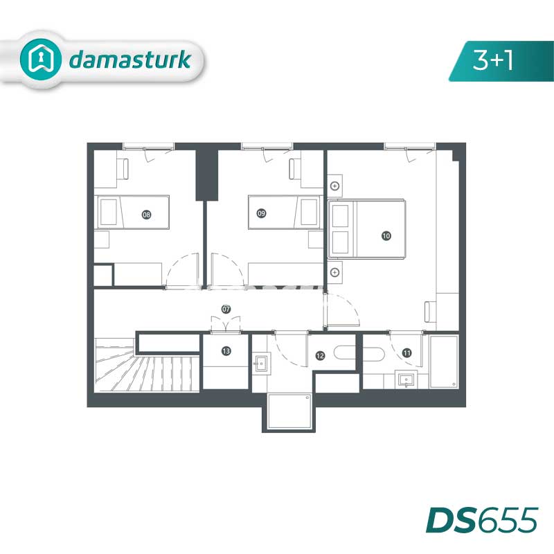 آپارتمان برای فروش در بغجلار - استانبول DS655 | املاک داماستورک 03
