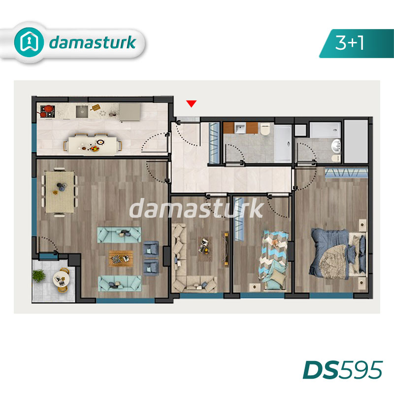 آپارتمان برای فروش در بيليك دوزو - استانبول DS595 | املاک داماستورک 02