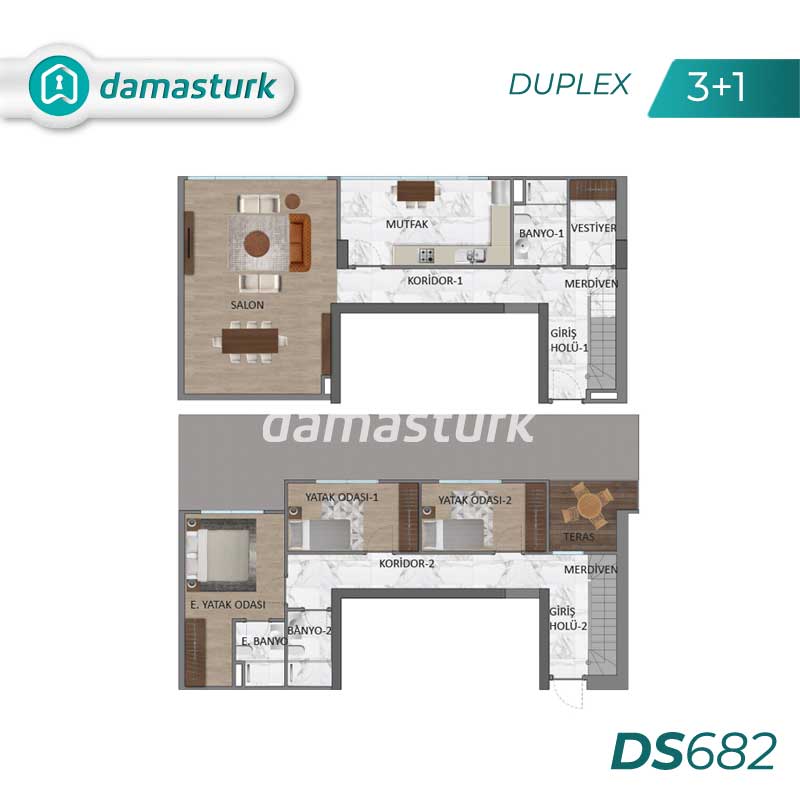 Apartments for sale in Üsküdar - Istanbul DS682 | damasturk Real Estate 02