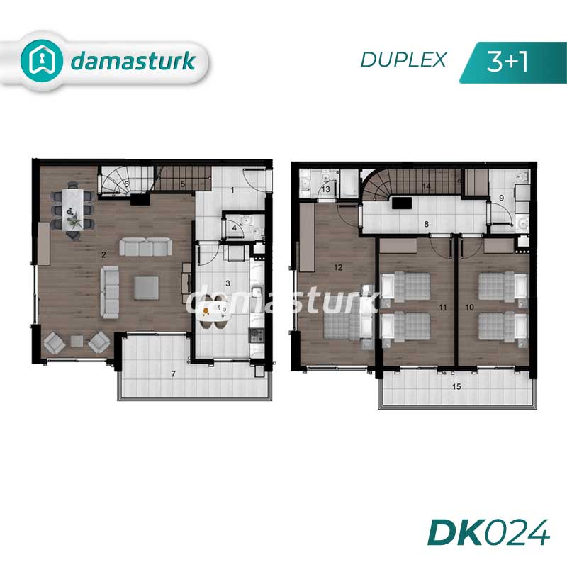 Appartements à vendre à Başiskele - Kocaeli DK025 | damasturk Immobilier 03