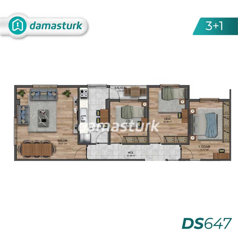آپارتمان برای فروش در كوتشوك شكمجه - استانبول DS647 | املاک داماستورک 02