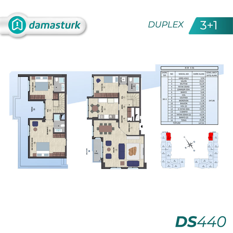 Appartements à vendre à Sultanbeyli - Istanbul DS440 | damasturk Immobilier 03