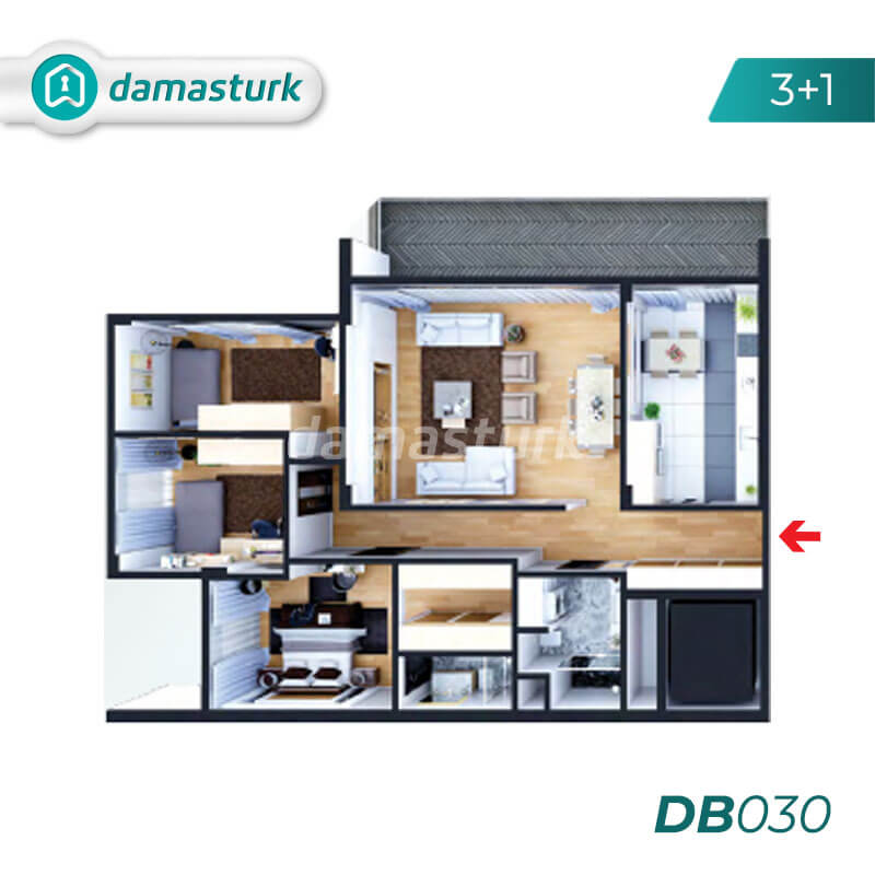 Apartments for sale in Bursa Turkey - complex DB030 || DAMAS TÜRK Real Estate Company 01