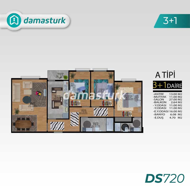 Real estate for sale in Eyupsultan - Istanbul DS720 | damasturk Real Estate 03