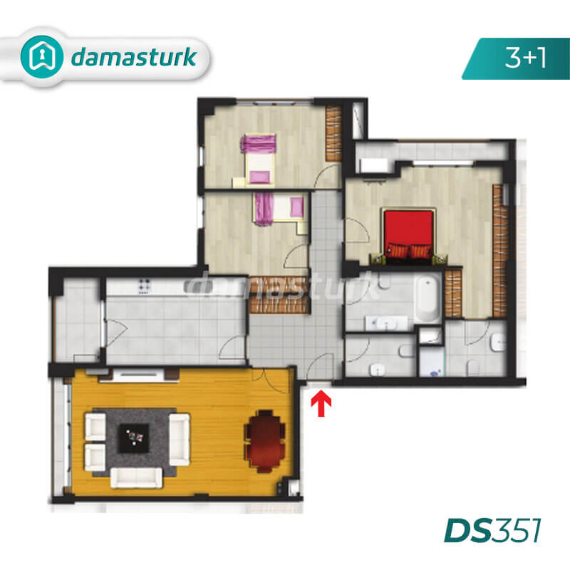  Apartments for sale in Turkey - Istanbul - the complex DS351 || DAMAS TÜRK Real Estate Company 02