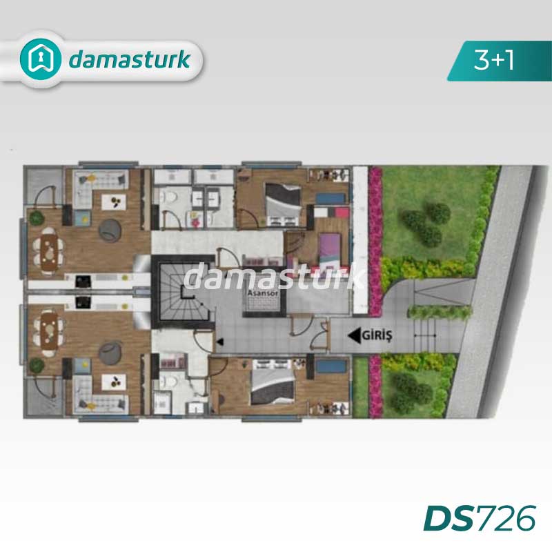 فروش آپارتمان لوکس در بشیکتاش - استانبول DS726 | املاک داماستورک 03
