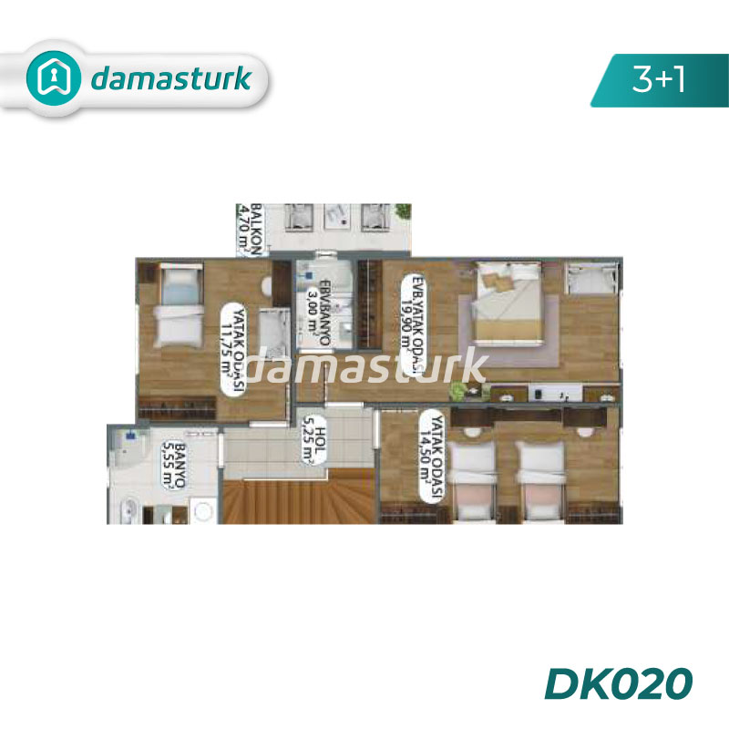 Appartements à vendre à Başiskele - Kocaeli DK020 | DAMAS TÜRK Immobilier 02