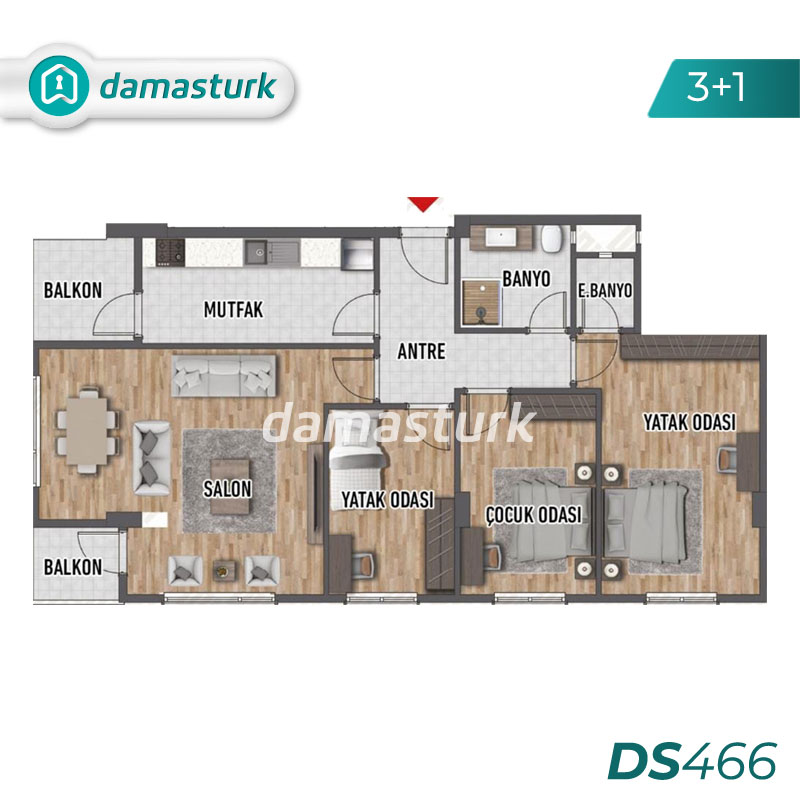 Apartments for sale in Küçükçekmece - Istanbul DS466 | damasturk Real Estate 02