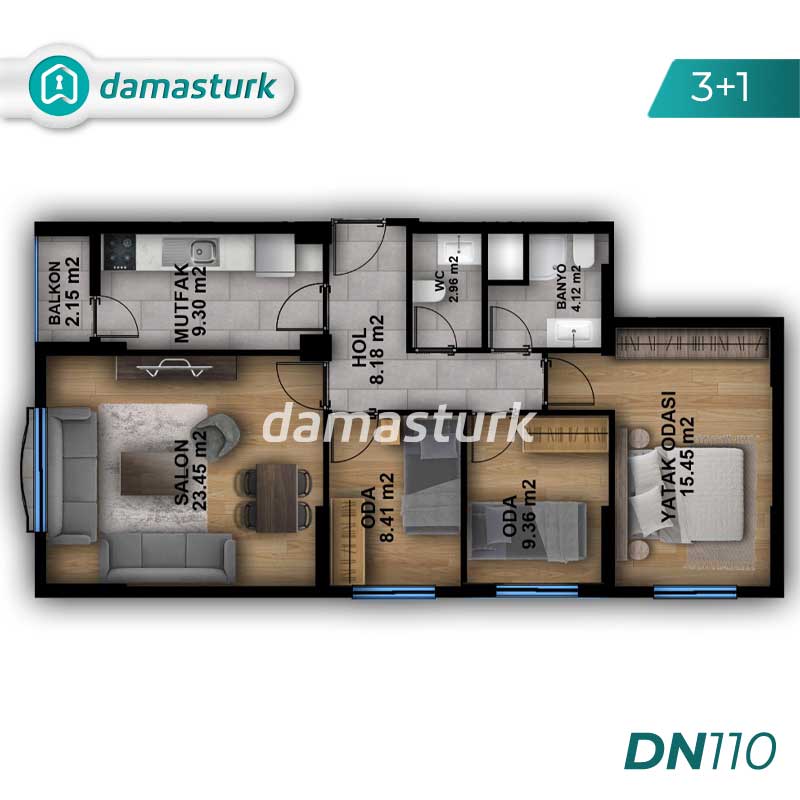 آپارتمان های لوکس برای فروش در آلانیا - آنتالیا DN110 | املاک داماستورک 04