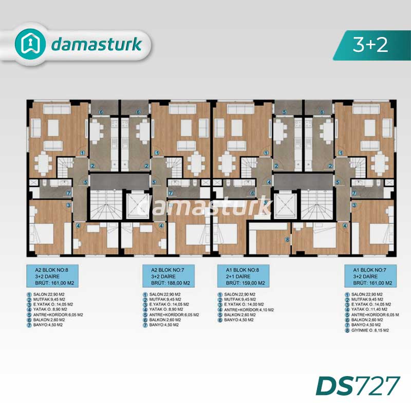 آپارتمان برای فروش در بيليك دوزو - استانبول DS727 | املاک داماستورک 03