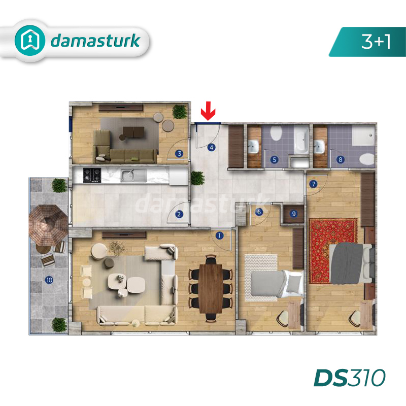 Istanbul Property - Turkey Real Estate - DS310 || damasturk 03