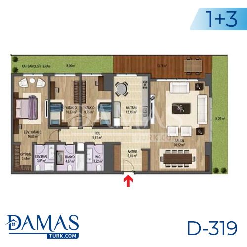 Damas Project D-301 in Bursa - Floor plan picture 03