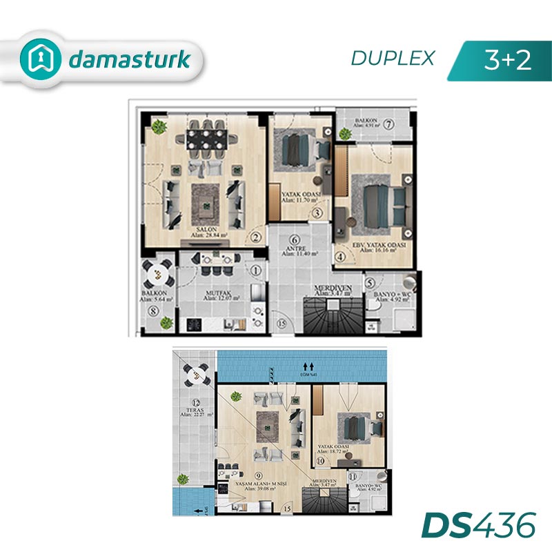 آپارتمان برای فروش در بيوك شكمجة - استانبول DS436 | املاک داماستورک 03
