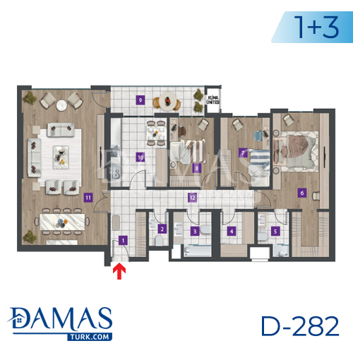 Damas Project D-282 in Istanbul - Floor plan picture 03