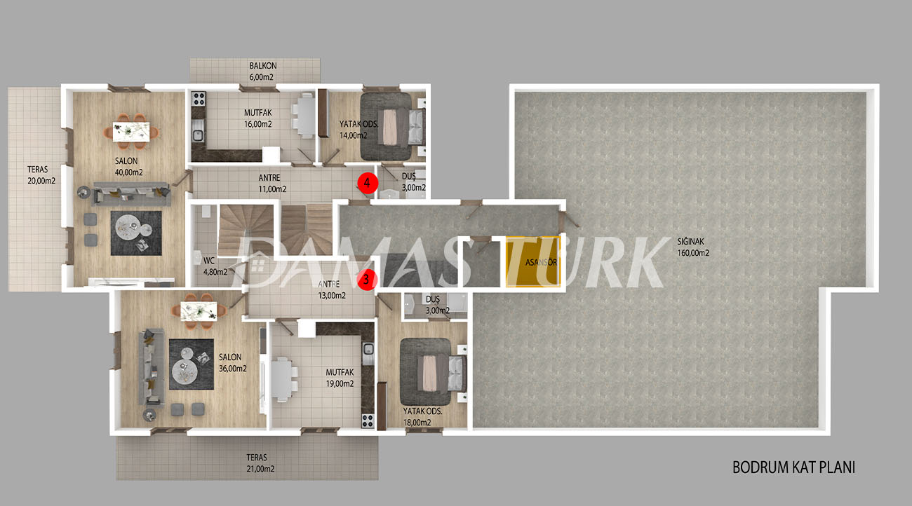 Appartements à vendre à Başiskele - Kocaeli DK040 | Immobilier DAMAS TÜRK 03