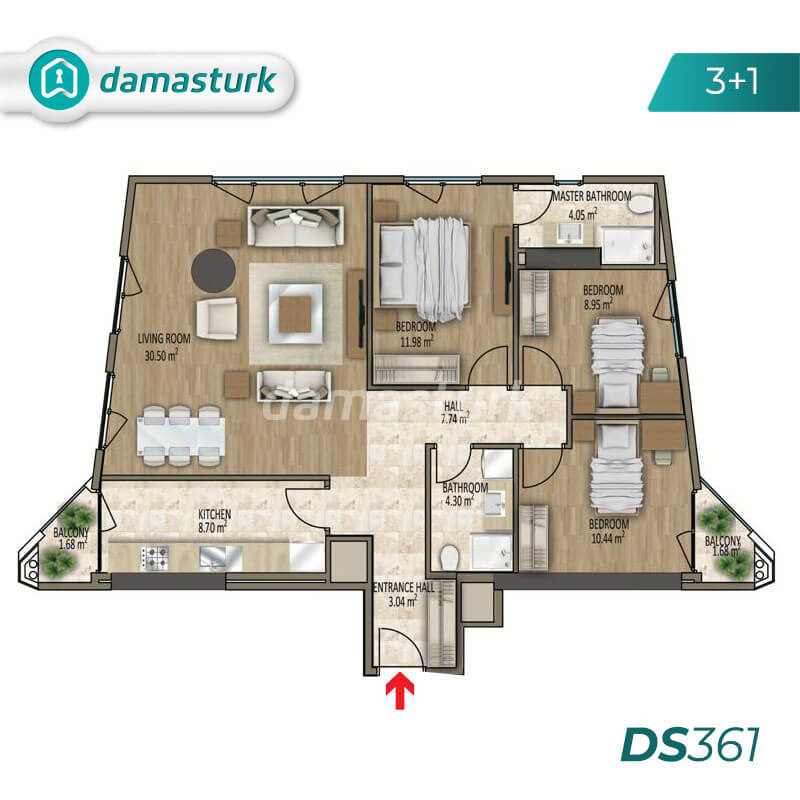 Apartments for sale in Turkey - Istanbul - the complex DS361  || damasturk Real Estate Company 03
