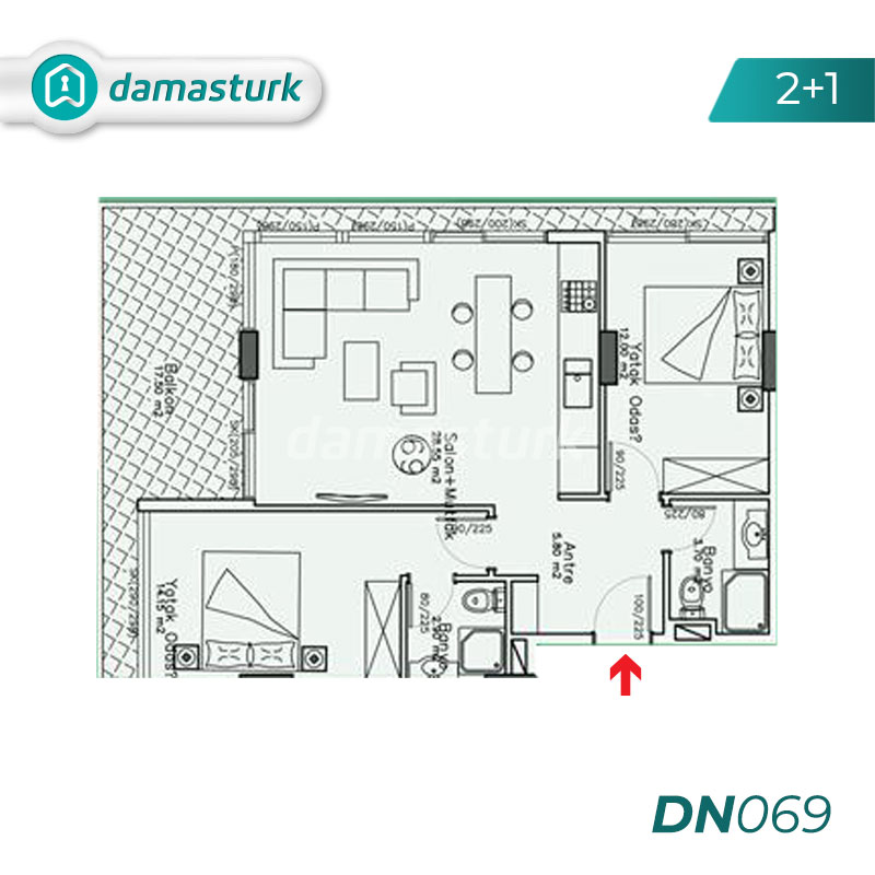  Apartments for sale in Antalya - Turkey - Complex DN069  || damasturk Real Estate Company 03