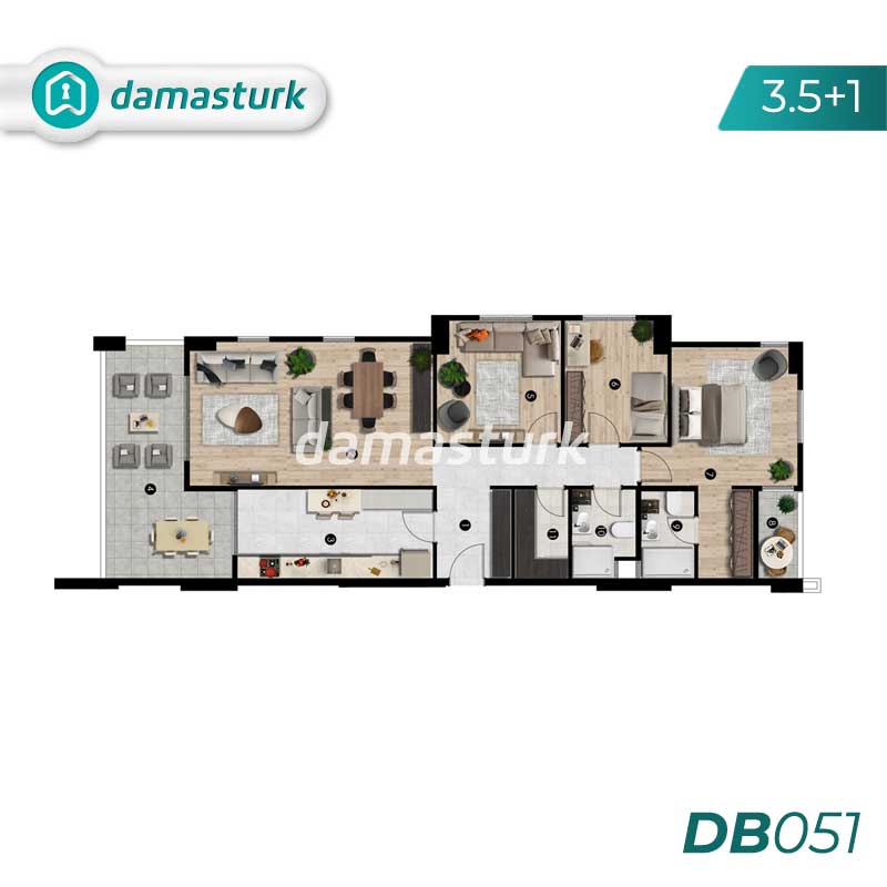 آپارتمان برای فروش در نیلوفر - بورسا DB051 | املاک داماستورک 03