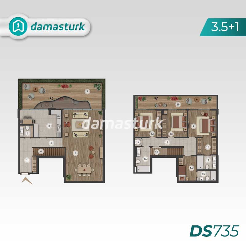 آپارتمان های لوکس برای فروش در زيتون بورنو - استانبول DS735 | املاک داماستورک 03