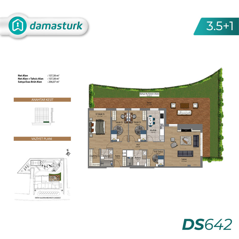 Apartments for sale in Eyup - Istanbul DS642 | damasturk Real Estate 03