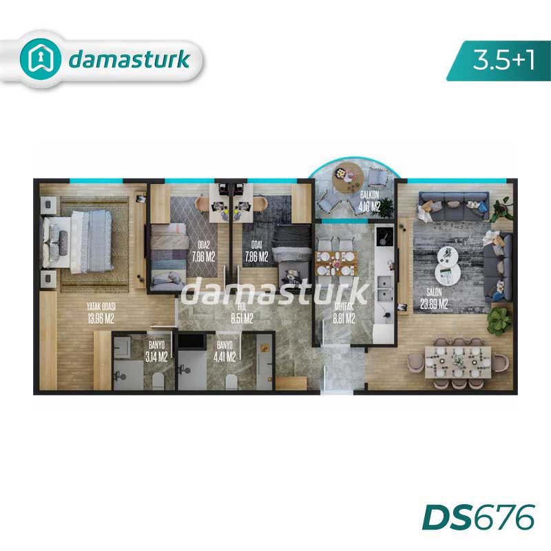 فروش آپارتمان در پندیک - استانبول DS676 | املاک داماستورک 02