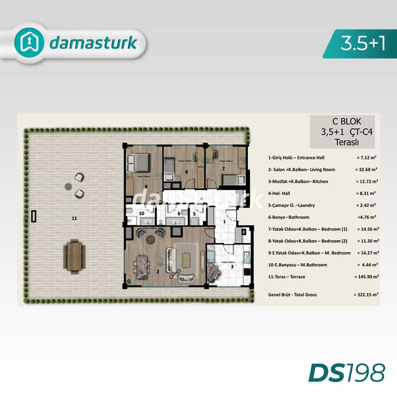 Apartments for sale in Kücükçekmece - Istanbul DS198 | DAMAS TÜRK Real Estate 04