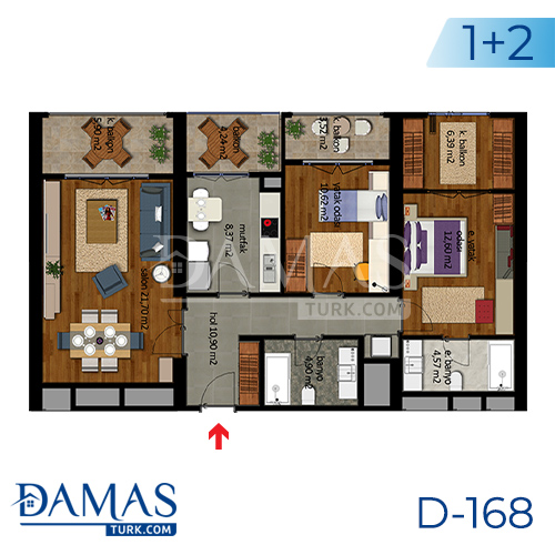 Damas Project D-168 in Istanbul - Floor plan picture  03