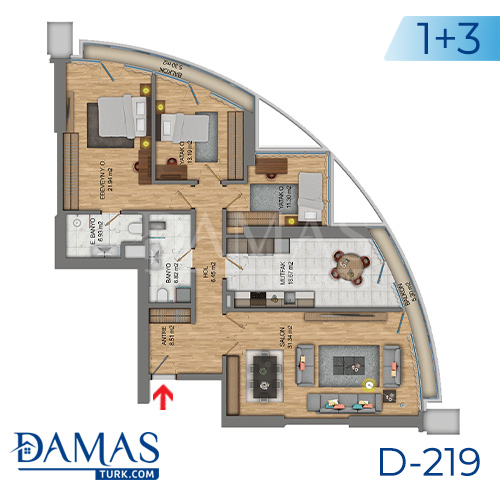 Damas Project D-219 in Istanbul - Floor plan picture  03