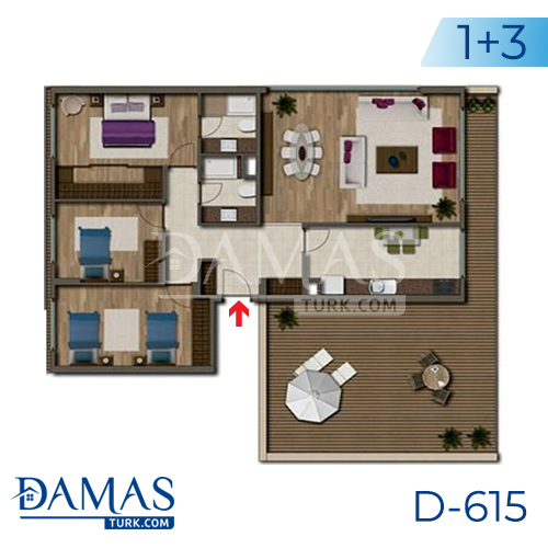 Damas Project D-615 in Antalya - Floor plan picture 03
