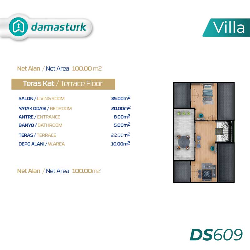 Villas à vendre à Büyükçekmece - Istanbul DS609 | damasturk Immobilier 03