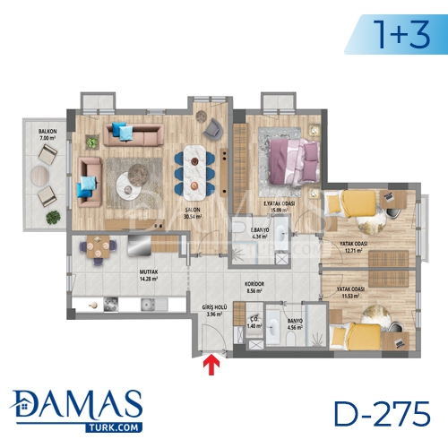 Damas Project D-275 in Istanbul - Floor plan picture 03