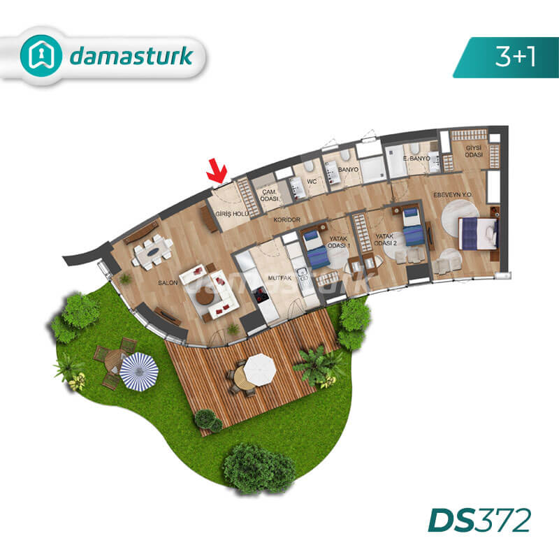 Apartments for sale in Turkey - Istanbul - the complex DS372  || damasturk Real Estate Company 03