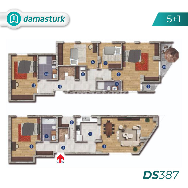 آپارتمانهای فروشی در ترکیه - استانبول - مجتمع  -  DS387  ||  داماس تورک أملاک 03