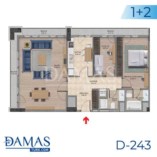 Damas Project D-243 in Istanbul - Floor plan picture  03