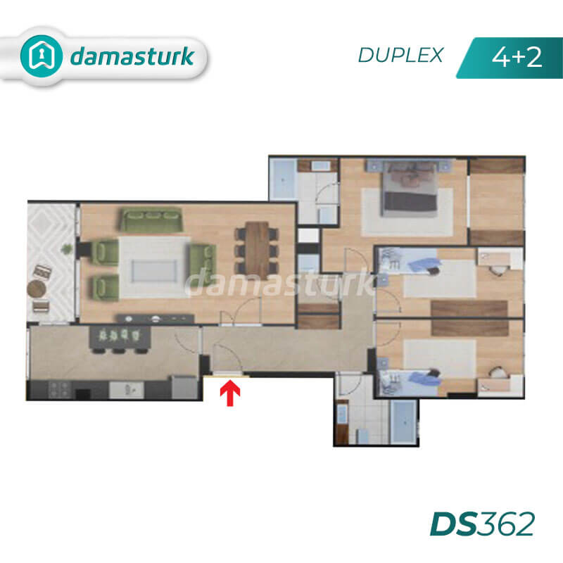 Apartments for sale in Turkey - Istanbul - the complex DS362  || damasturk Real Estate Company 03