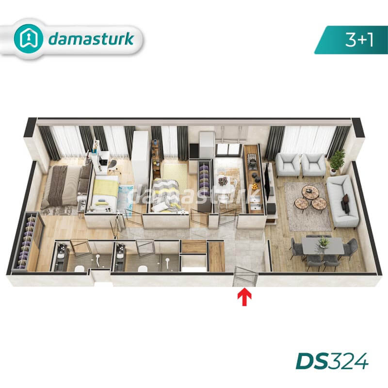 شقق للبيع في تركيا - المجمع  DS324 || شركة داماس تورك العقارية  03