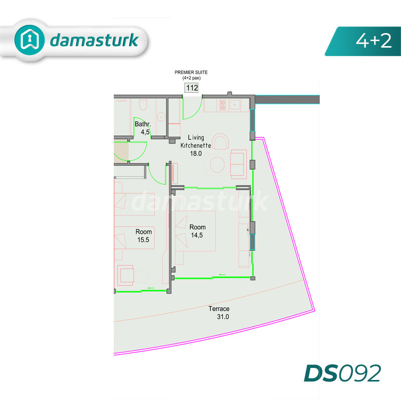 Apartments for sale in Antalya - Alanya - Complex DN092 || damasturk Real Estate 04