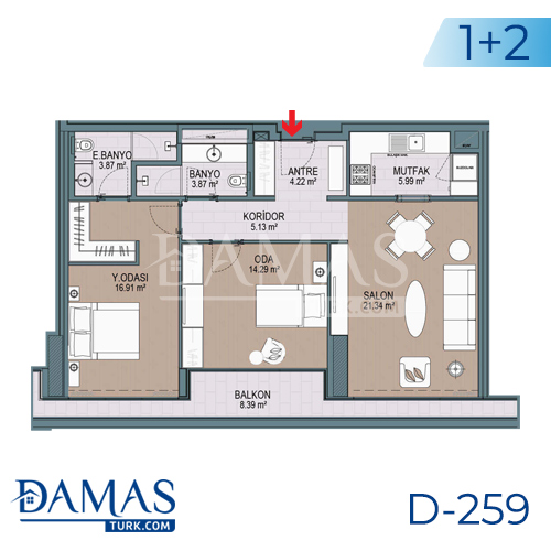Damas Project D-259 in Istanbul - Floor plan picture 04