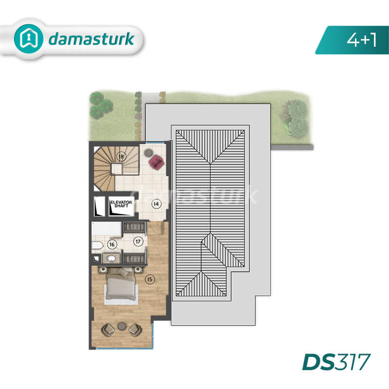 فلل للبيع في تركيا - المجمع  DS317 || شركة داماس تورك العقارية  04